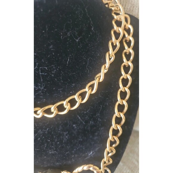 Vintage Monet Necklace Link Rope Opera Length 1960s 1970s - Picture 2 of 5